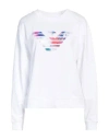 Emporio Armani Woman Sweatshirt White Size Xxl Cotton, Elastane