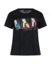 Emporio Armani Woman T-shirt Black Size 14 Cotton