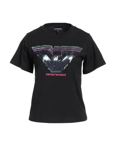 Emporio Armani Woman T-shirt Black Size L Cotton