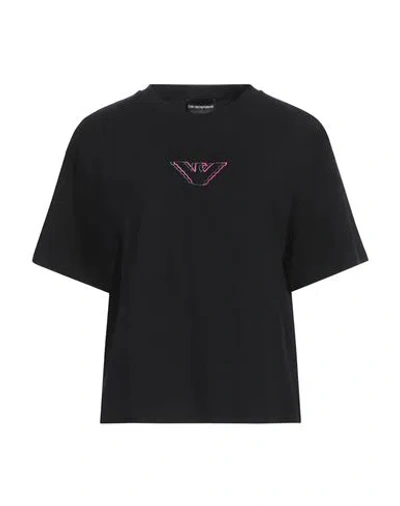 Emporio Armani Woman T-shirt Black Size L Organic Cotton