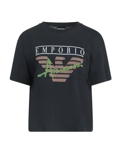 Emporio Armani Woman T-shirt Black Size M Cotton
