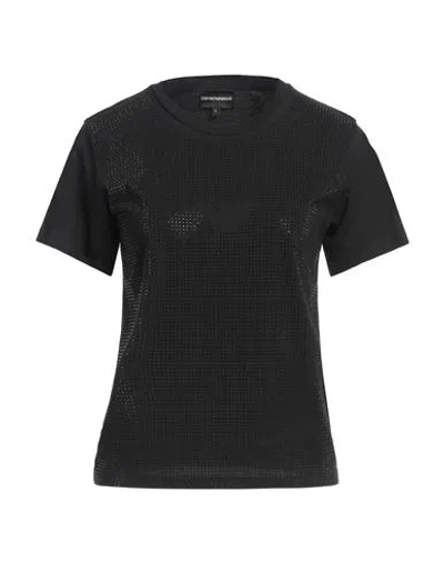 Emporio Armani Woman T-shirt Black Size M Cotton