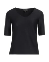 Emporio Armani Woman T-shirt Black Size M Polyamide, Elastane