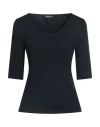 Emporio Armani Woman T-shirt Charcoal Size 16 Viscose, Elastane In Grey