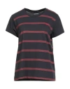 Emporio Armani Woman T-shirt Charcoal Size L Cotton In Gray