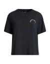 Emporio Armani Woman T-shirt Charcoal Size L Viscose, Elastane In Black