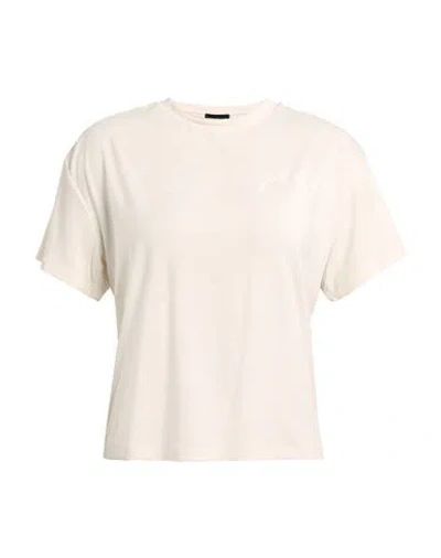 Emporio Armani Woman T-shirt Ivory Size L Viscose, Elastane In Neutral