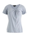Emporio Armani Woman T-shirt Light Grey Size 6 Viscose, Elastane