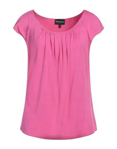 Emporio Armani Woman T-shirt Magenta Size 14 Viscose, Elastane