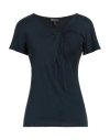 Emporio Armani Woman T-shirt Midnight Blue Size 10 Viscose, Elastane In Blue