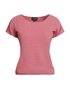 Emporio Armani Woman T-shirt Red Size L Viscose, Polyester, Elastane In Red