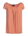 Emporio Armani Woman T-shirt Rust Size 16 Viscose, Elastane In Red