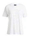 EMPORIO ARMANI EMPORIO ARMANI WOMAN T-SHIRT WHITE SIZE 4 COTTON