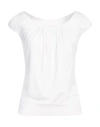 Emporio Armani Woman T-shirt White Size 6 Viscose, Elastane