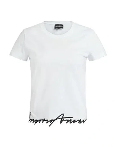 Emporio Armani Woman T-shirt White Size L Cotton