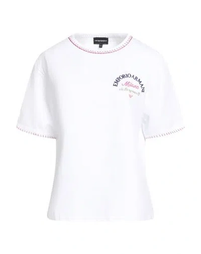 Emporio Armani Woman T-shirt White Size L Cotton