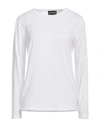 Emporio Armani Woman T-shirt White Size L Viscose, Elastane