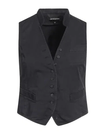 Emporio Armani Woman Tailored Vest Black Size 12 Cotton, Elastane