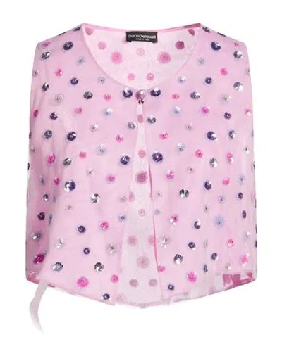 Emporio Armani Woman Tailored Vest Pink Size 10 Polyamide, Silk