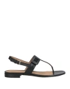 Emporio Armani Nappa-leather Flip-flop Sandals With Ea Logo In Black