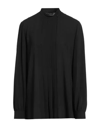 Emporio Armani Woman Blouse Black Size 10 Polyester