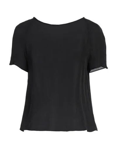Emporio Armani Woman Top Black Size 18 Silk
