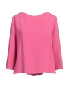 Emporio Armani Woman Top Fuchsia Size 10 Viscose, Acetate, Elastane In Pink