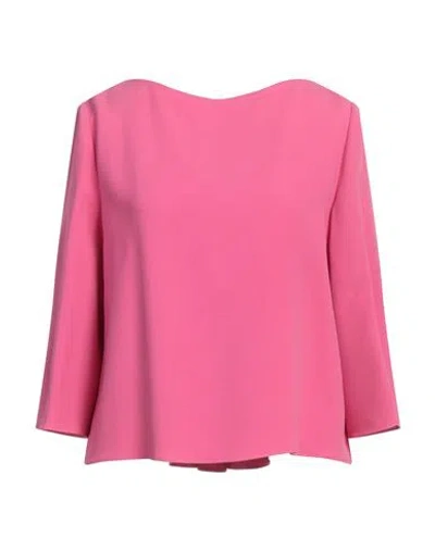 Emporio Armani Woman Top Fuchsia Size 10 Viscose, Acetate, Elastane In Pink