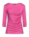 Emporio Armani Woman Top Fuchsia Size 12 Viscose, Elastane In Pink
