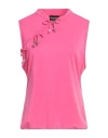 Emporio Armani Woman Top Fuchsia Size L Cupro, Elastane In Pink