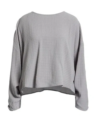 Emporio Armani Woman Top Grey Size 14 Lyocell, Viscose, Polyester, Elastane In Gray