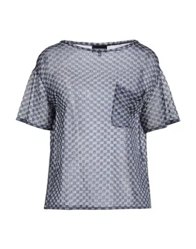 Emporio Armani Woman Top Navy Size M Viscose, Polyamide