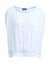 Emporio Armani Woman Top Sky Blue Size 14 Mulberry Silk