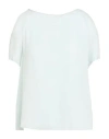 Emporio Armani Woman Top Sky Blue Size 4 Silk