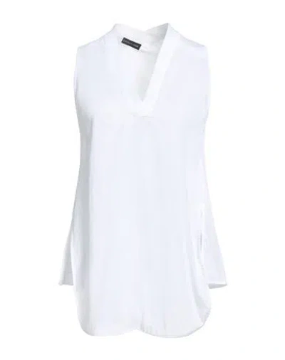 Emporio Armani Woman Top White Size 10 Linen