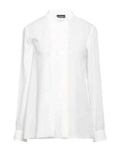 Emporio Armani Woman Top White Size 6 Polyester