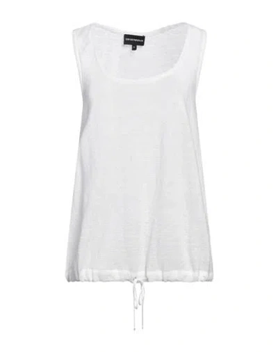 Emporio Armani Woman Top White Size L Linen