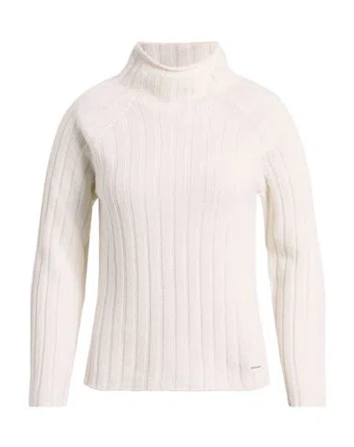 Emporio Armani Woman Turtleneck Ivory Size L Wool, Viscose, Polyamide, Cashmere In White