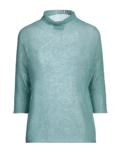 Emporio Armani Woman Turtleneck Light Green Size L Mohair Wool, Alpaca Wool, Polyamide