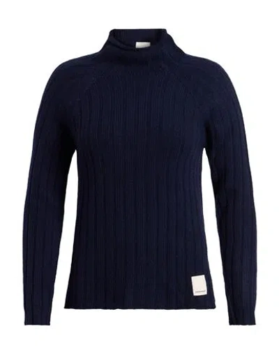 Emporio Armani Woman Turtleneck Midnight Blue Size M Wool, Viscose, Polyamide, Cashmere