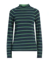 Emporio Armani Woman Turtleneck Navy Size S Polyamide, Viscose, Cashmere In Navy Blue
