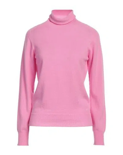 Emporio Armani Woman Turtleneck Pink Size 12 Cashmere