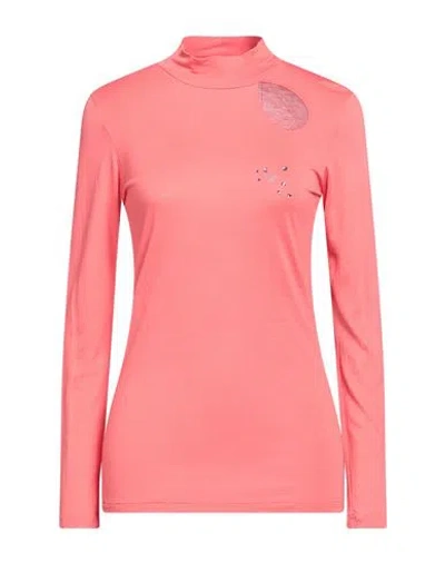 Emporio Armani Woman Undershirt Coral Size L Viscose In Pink
