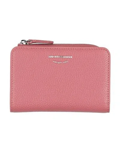 Emporio Armani Woman Wallet Antique Rose Size - Leather In Pink