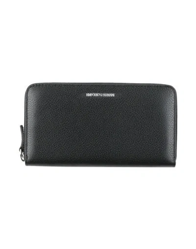 Emporio Armani Woman Wallet Black Size - Cow Leather
