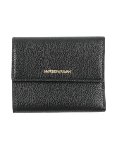 Emporio Armani Woman Wallet Black Size - Cow Leather