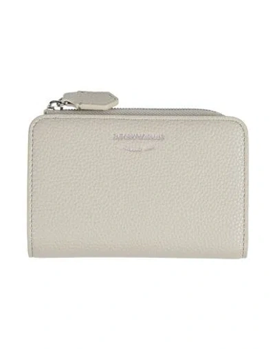 Emporio Armani Woman Wallet Light Grey Size - Leather In Gray