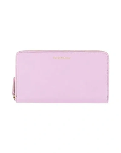 Emporio Armani Woman Wallet Lilac Size - Cow Leather In Purple