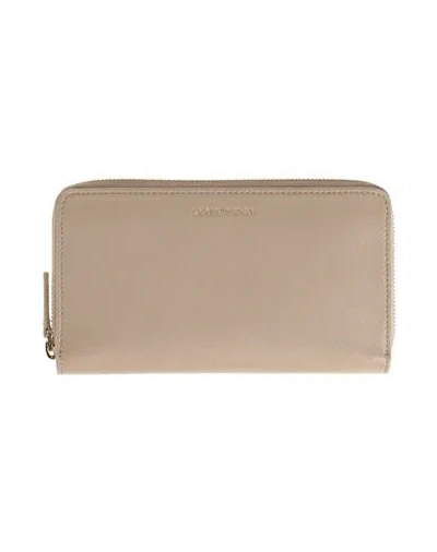 Emporio Armani Woman Wallet Sand Size - Lambskin, Cow Leather, Polyurethane