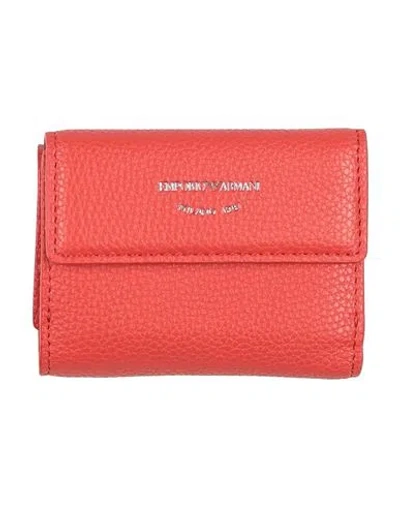 Emporio Armani Woman Wallet Tomato Red Size - Textile Fibers